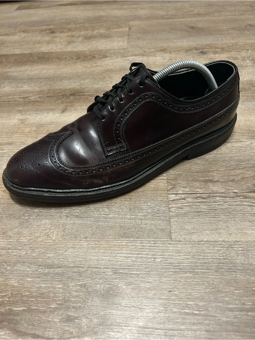 Mason Imperial Men's Size 10 Shell Cordovan Burgundy Wingtip Oxfords Shoes #8
